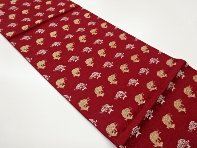 荒磯模様織出し袋帯